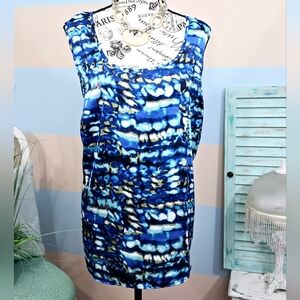 Fashion Bug Plus Size Printed Sleeveless Blouse